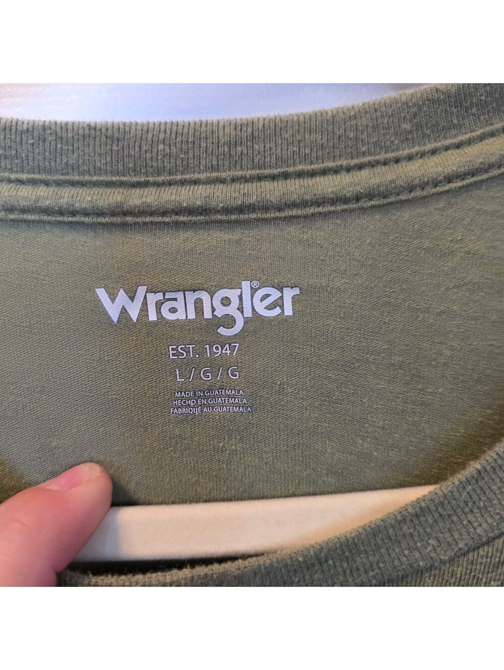 Wrangler Men's Olive Green Graphic T-Shirt with Bull Skull Design Size Large - Picture 3 of 6